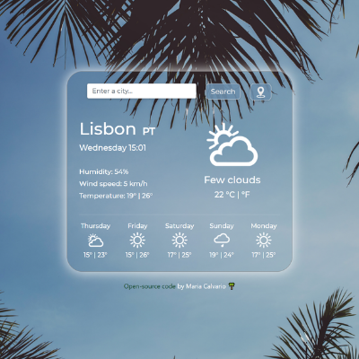 Vanilla JS Weather App